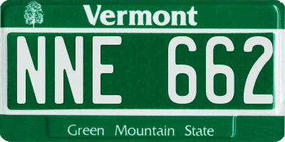 VT license plate NNE662
