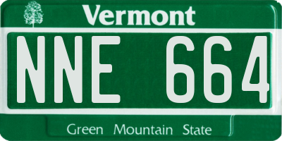 VT license plate NNE664