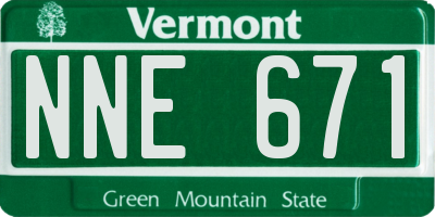 VT license plate NNE671