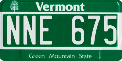 VT license plate NNE675
