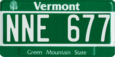 VT license plate NNE677