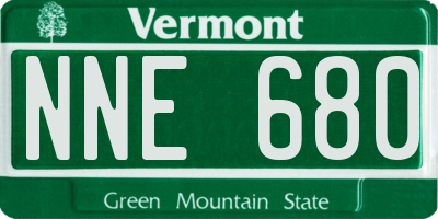 VT license plate NNE680