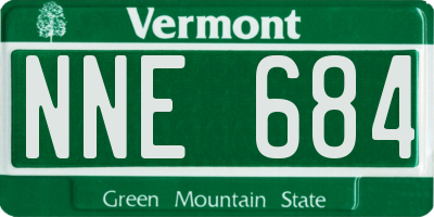 VT license plate NNE684