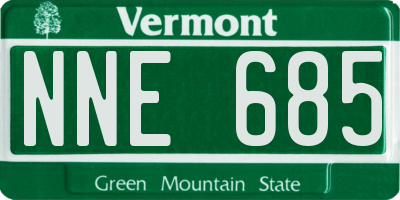 VT license plate NNE685
