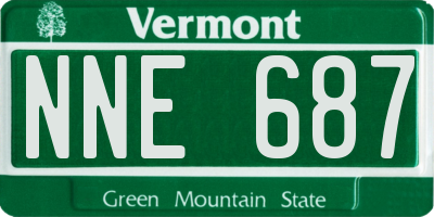VT license plate NNE687