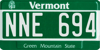 VT license plate NNE694