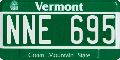 VT license plate NNE695