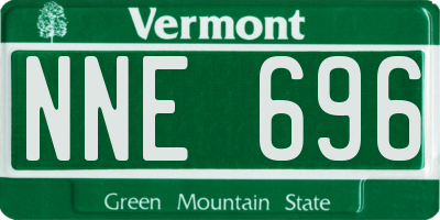 VT license plate NNE696