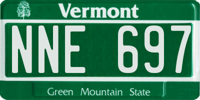 VT license plate NNE697