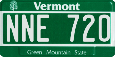 VT license plate NNE720