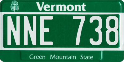VT license plate NNE738