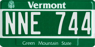VT license plate NNE744