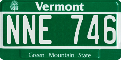 VT license plate NNE746