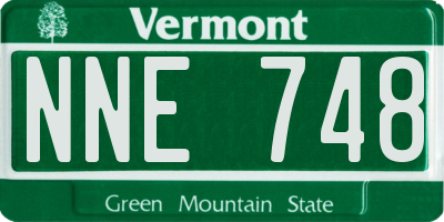 VT license plate NNE748