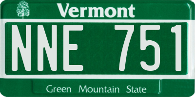 VT license plate NNE751