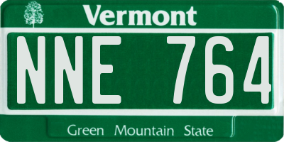 VT license plate NNE764