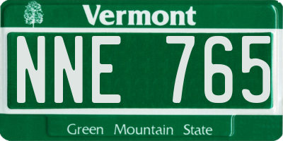 VT license plate NNE765