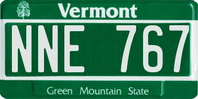 VT license plate NNE767