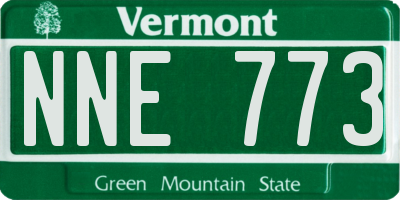 VT license plate NNE773
