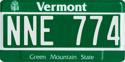 VT license plate NNE774