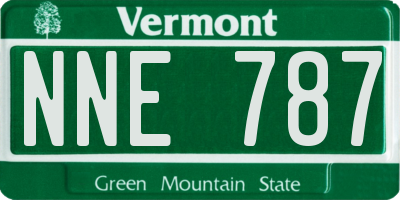 VT license plate NNE787