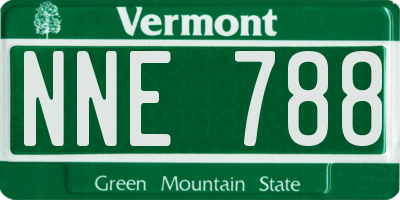 VT license plate NNE788