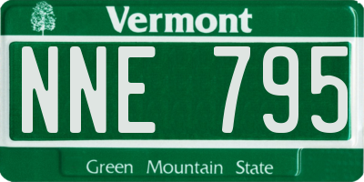 VT license plate NNE795