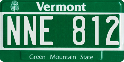 VT license plate NNE812