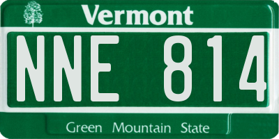 VT license plate NNE814