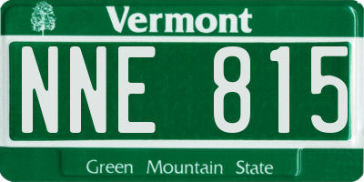 VT license plate NNE815