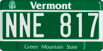 VT license plate NNE817