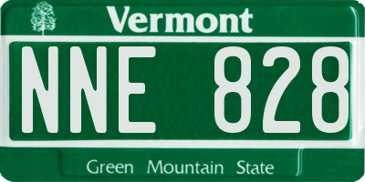 VT license plate NNE828