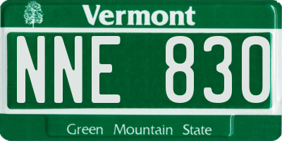VT license plate NNE830