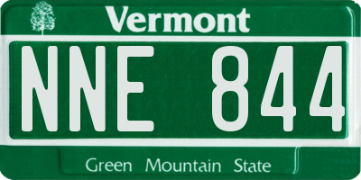 VT license plate NNE844