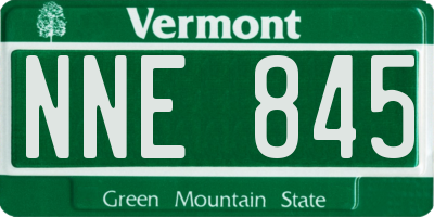 VT license plate NNE845