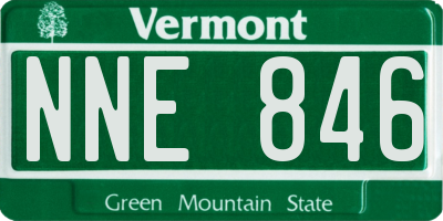VT license plate NNE846