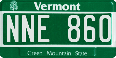VT license plate NNE860