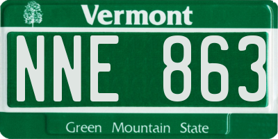 VT license plate NNE863