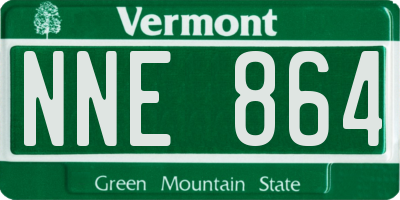 VT license plate NNE864