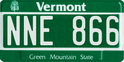 VT license plate NNE866