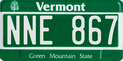 VT license plate NNE867