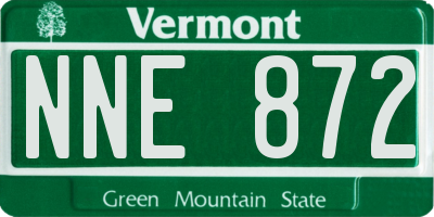 VT license plate NNE872