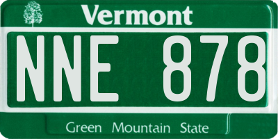 VT license plate NNE878
