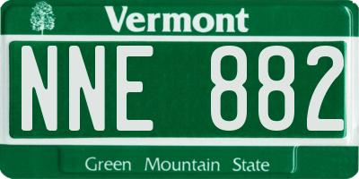 VT license plate NNE882