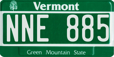 VT license plate NNE885