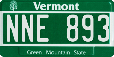 VT license plate NNE893