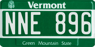 VT license plate NNE896