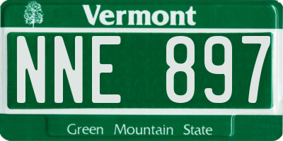 VT license plate NNE897
