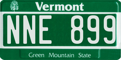 VT license plate NNE899