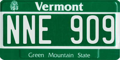 VT license plate NNE909